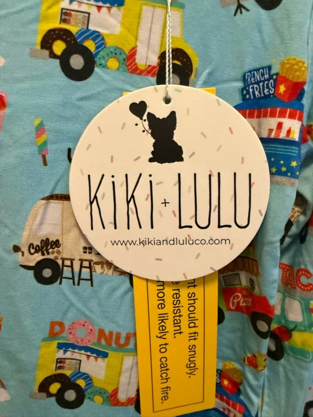 Kiki + Lulu I Like Food Trucks and I Cannot Lie bamboo long sleeve PJ size 4T